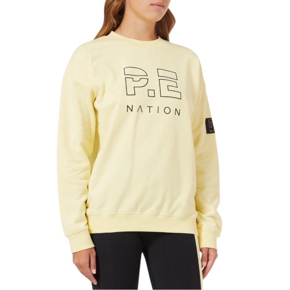 P.E. Nation Crew Neck Heads Up Sweatshirt Size Medium